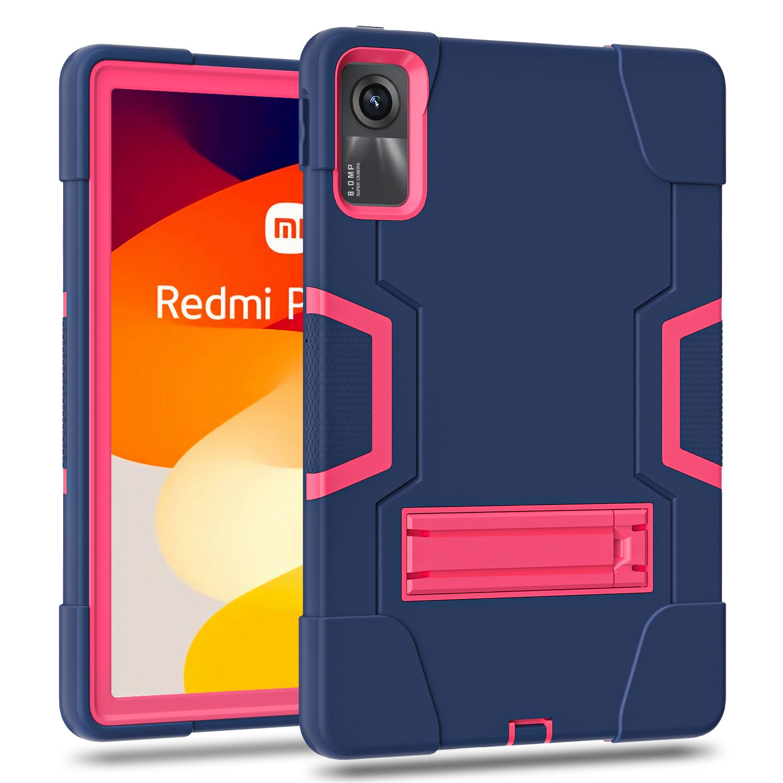 For Xiaomi Redmi Pad SE Case Shockproof Silicone + PC Tablet Cover with Kickstand For Xiaomi Redmi Pad SE Case Shockproof Silicone + PC Tablet Cover with Kickstand